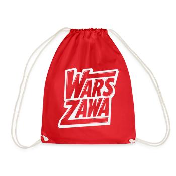 Warsaw, Warsaw Logo - Drawstring Bag - red - Front