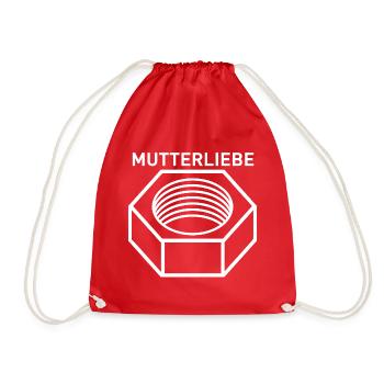 Witziges Mutterliebe Motiv für Mamas und Kinder - Turnbeutel - Rot - Vorne
