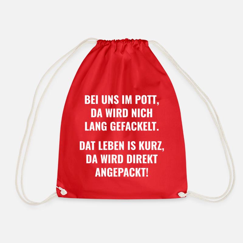 Da wird nich lang gefackelt - Turnbeutel - Rot