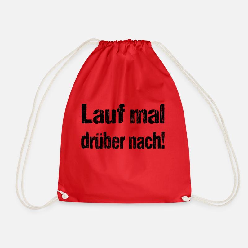 Lauf mal drüber nach - Turnbeutel - Rot