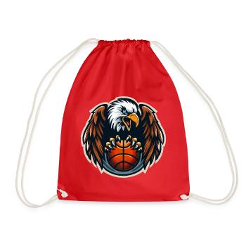 Eagle Basketball Mannschaft - Turnbeutel - Rot - Vorne