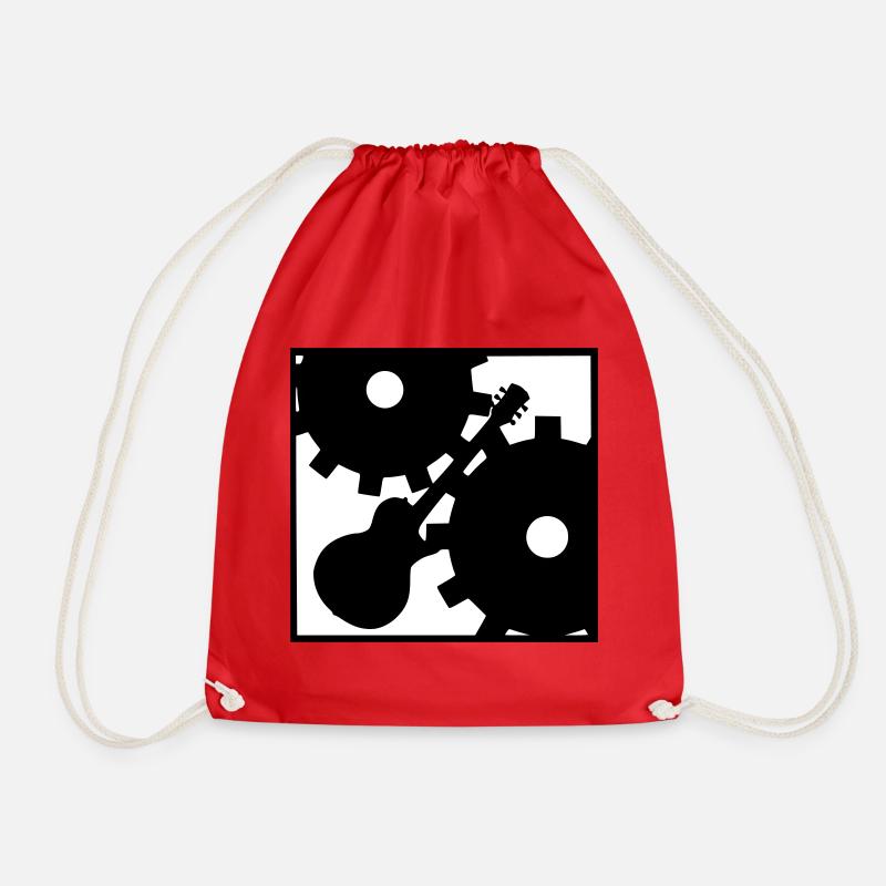 Rock against the Machine - Drawstring Bag - red