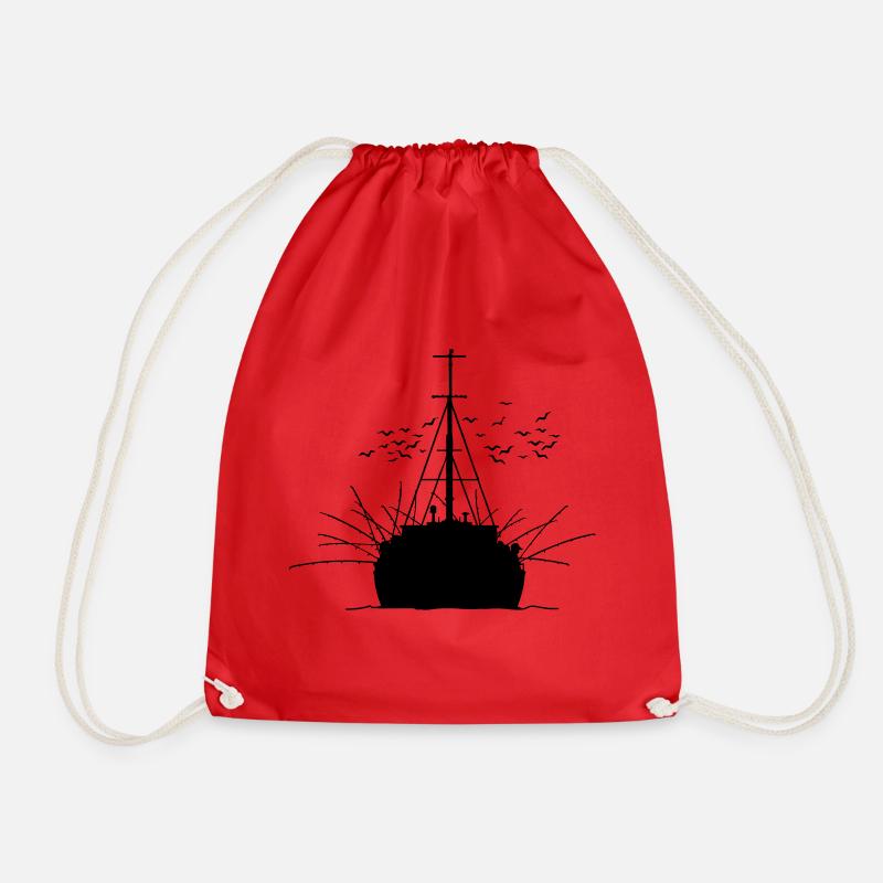 Deep-sea fishing - Drawstring Bag - red