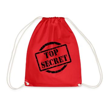 Top secret - Drawstring Bag - red - Front