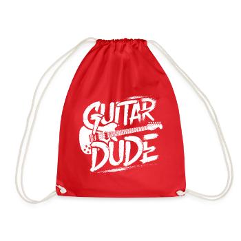 Guitar Dude - Musik für Gitarrenfans - Turnbeutel - Rot - Vorne