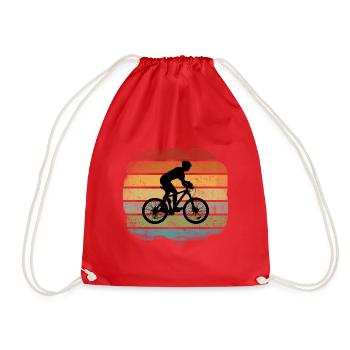 Vintage Fahrrad - Turnbeutel - Rot - Vorne