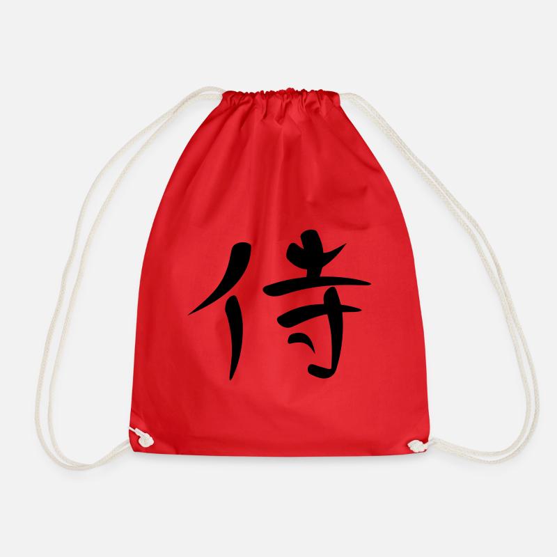 Kanji - Samurai - Turnbeutel - Rot