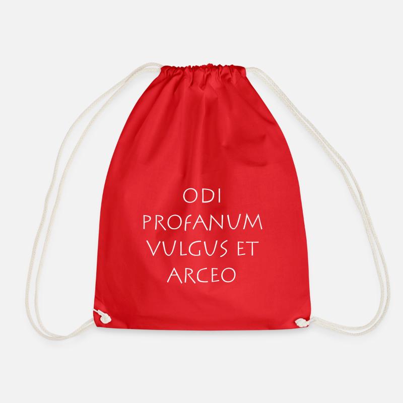 Odi profanum vulgus et arceo - Turnbeutel - Rot