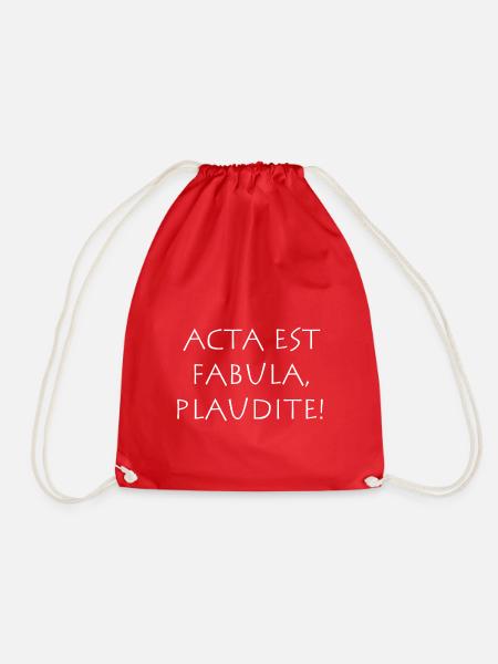 Acta est Fabula Plaudite - Turnbeutel - Rot