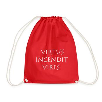 Virtus incendit vires - Drawstring Bag - red - Front