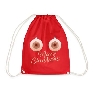 Frohe Weihnachten! - Turnbeutel - Rot - Vorne