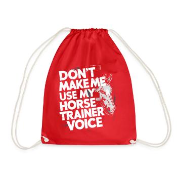 For strong riding trainers with personality - Drawstring Bag - red - Front