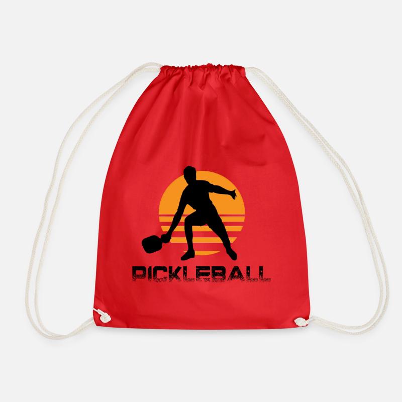 Pickleball - Drawstring Bag - red