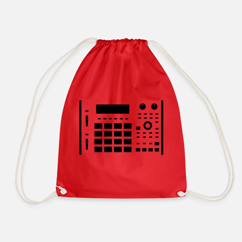 MPC 1000 white - Drawstring Bag - red