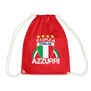 Funny Italia Football Football Drapeau italien 2021 - Sac de sport léger - rouge - Devant