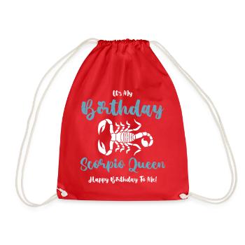 Zodiac sign Scorpio - Drawstring Bag - red - Front