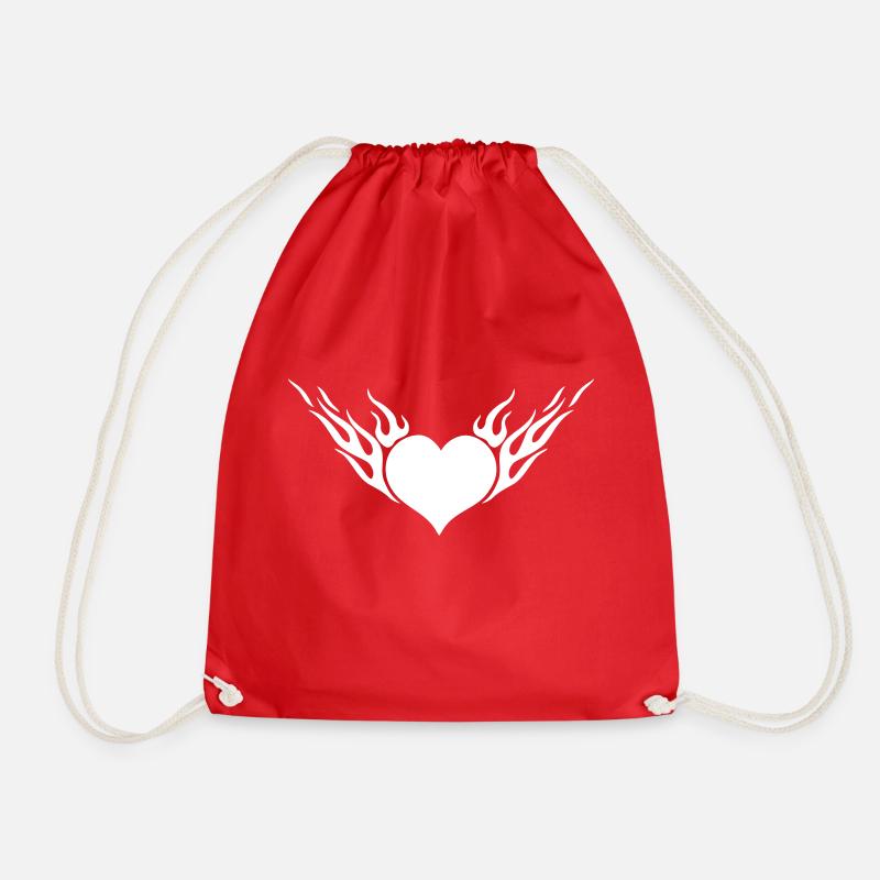 Feuerherz / Fire Heart 1c - Turnbeutel - Rot