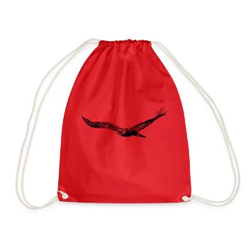 Eagle - Drawstring Bag - red - Front