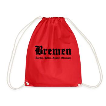 Bremen Harder Better Faster Stronger - Turnbeutel - Rot - Vorne
