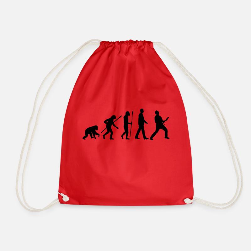 evolution_rocks_032012_a1c - Drawstring Bag - red
