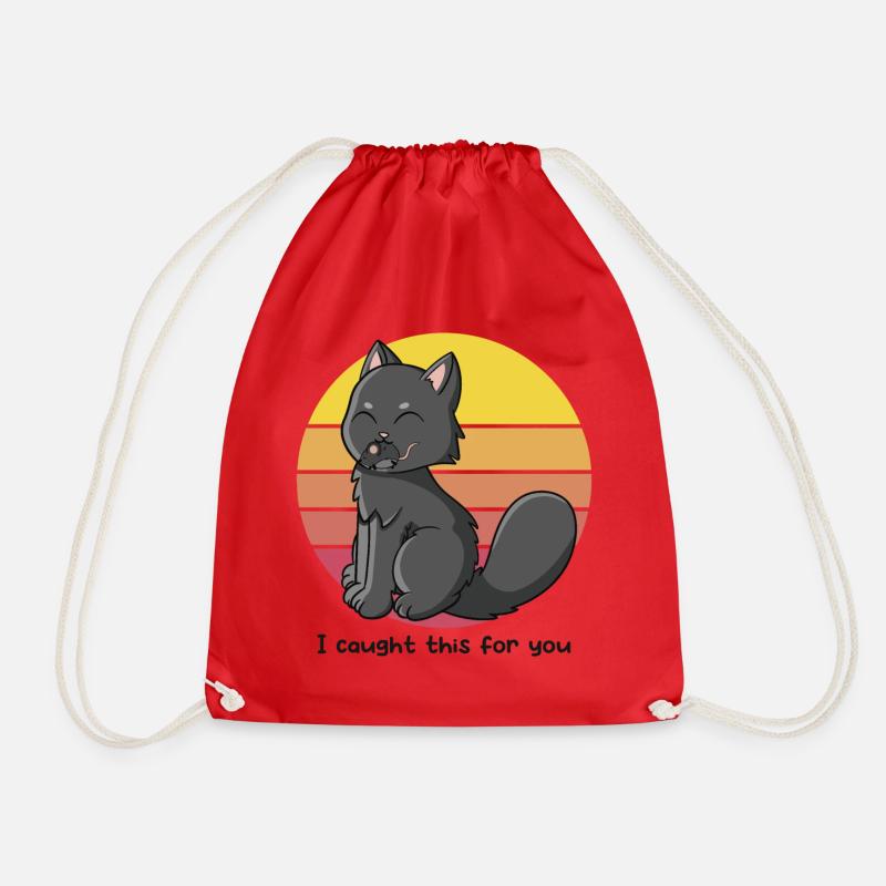 I caught this for you - Drawstring Bag - red