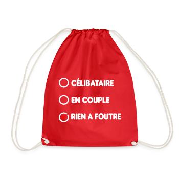célibataire en couple rien a foutre - Sac de sport léger - rouge - Devant
