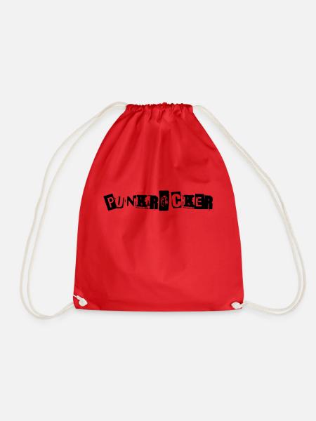 Punk Rock Punk Rock Music Festival Gift - Drawstring Bag - red