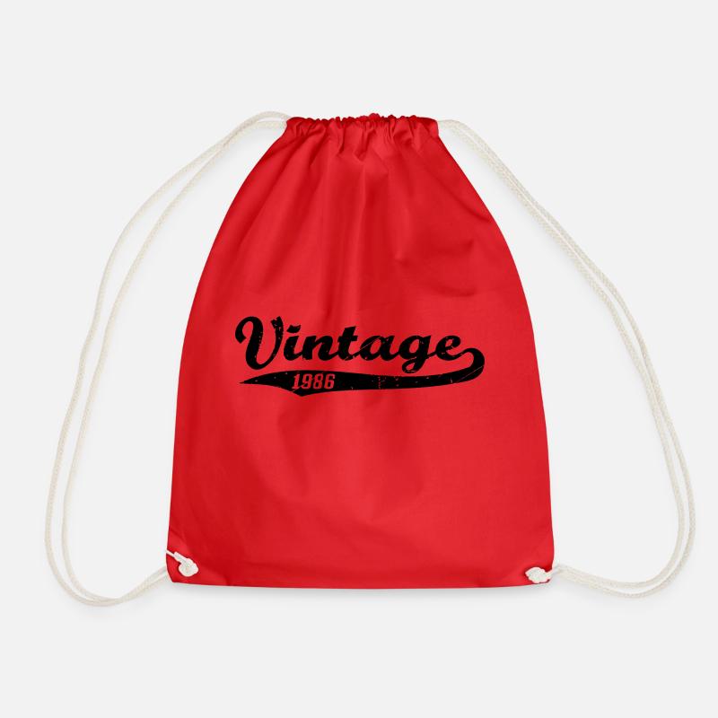 Vintage 1986 - Drawstring Bag - red