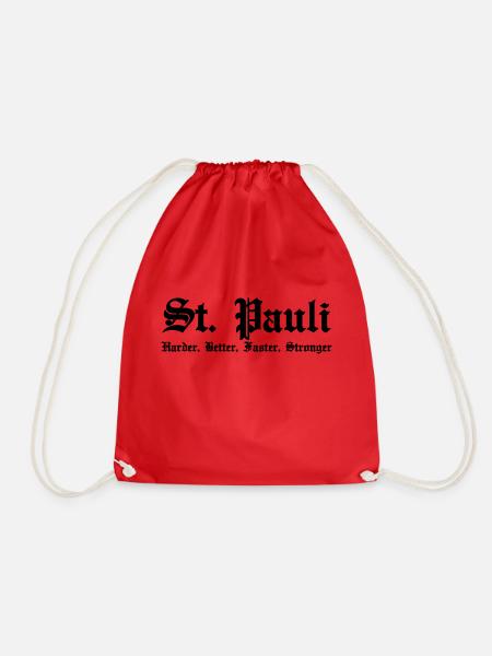 St. Pauli Harder Better Faster Stronger - Turnbeutel - Rot