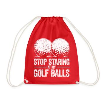 S’il vous plaît, ne regardez pas mes balles de golf - Sac de sport léger - rouge - Devant