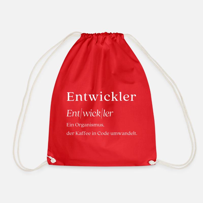 Entwickler Design für Nerds und Programmierer, IT - Turnbeutel - Rot