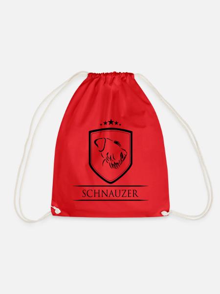 SCHNAUZER WAPPEN - Turnbeutel - Rot