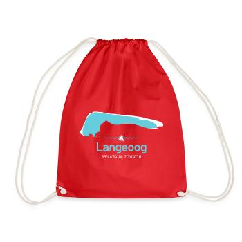 Langeoog | Design Map - Drawstring Bag - red - Front