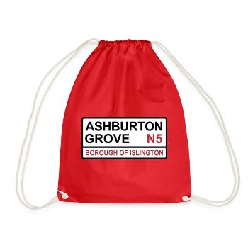 Panneau de l’équipe de football du nord de Londres Ashburton Grove - Sac de sport léger - rouge - Devant