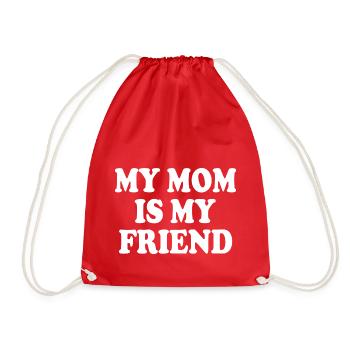 my mom is my friend - Sac de sport léger - rouge - Devant
