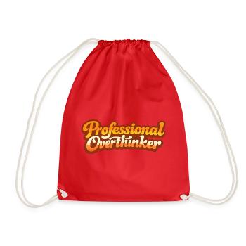 PROFESSIONAL OVERTHINKER VINTAGE - Turnbeutel - Rot - Vorne