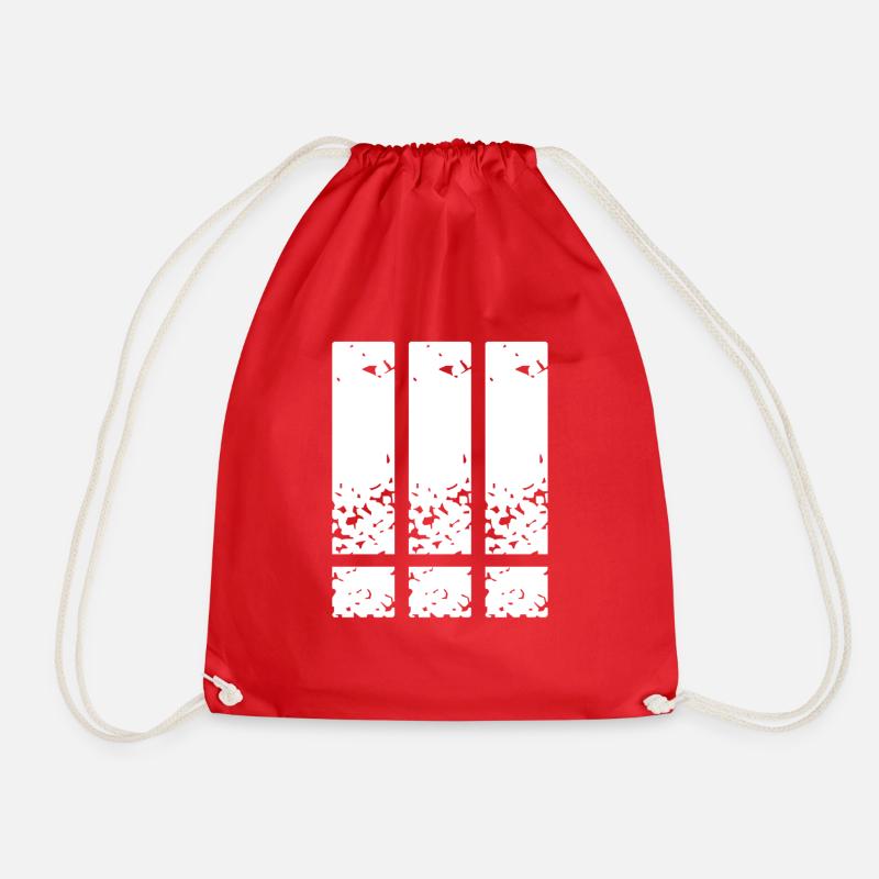 Exclamation mark, exclamation mark, exclamation mark - Drawstring Bag - red