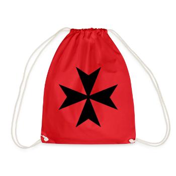 Croix de style maltais - Sac de sport léger - rouge - Devant