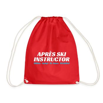 Après Ski Instruktor - Turnbeutel - Rot - Vorne