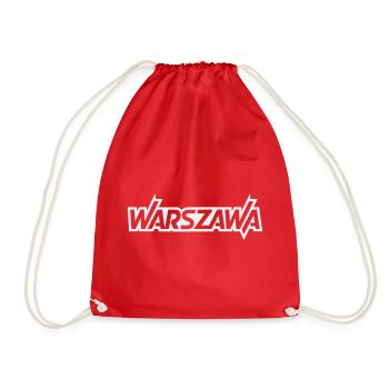 Warszawa - Warsaw block letters - Drawstring Bag - red - Front
