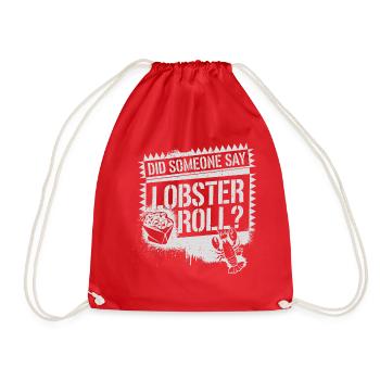 For all seafood lovers - Drawstring Bag - red - Front