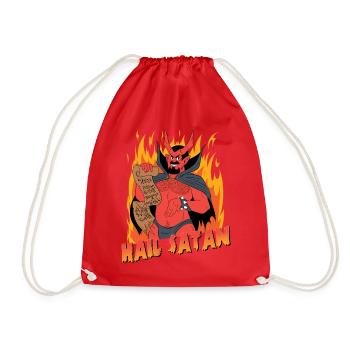 Hail Satan! - Drawstring Bag - red - Front