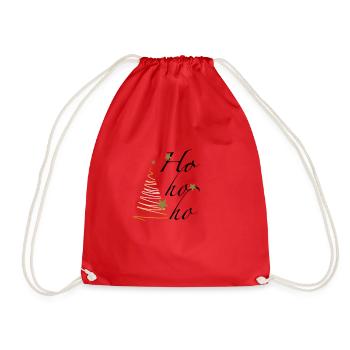 Ho ho ho - Drawstring Bag - red - Front