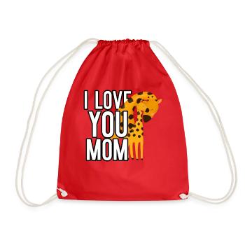I love you mom - Mother Day - Turnbeutel - Rot - Vorne