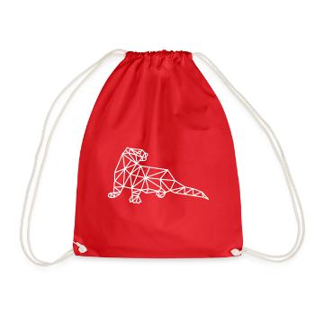 Ligne géométrique Otter - Sac de sport léger - rouge - Devant