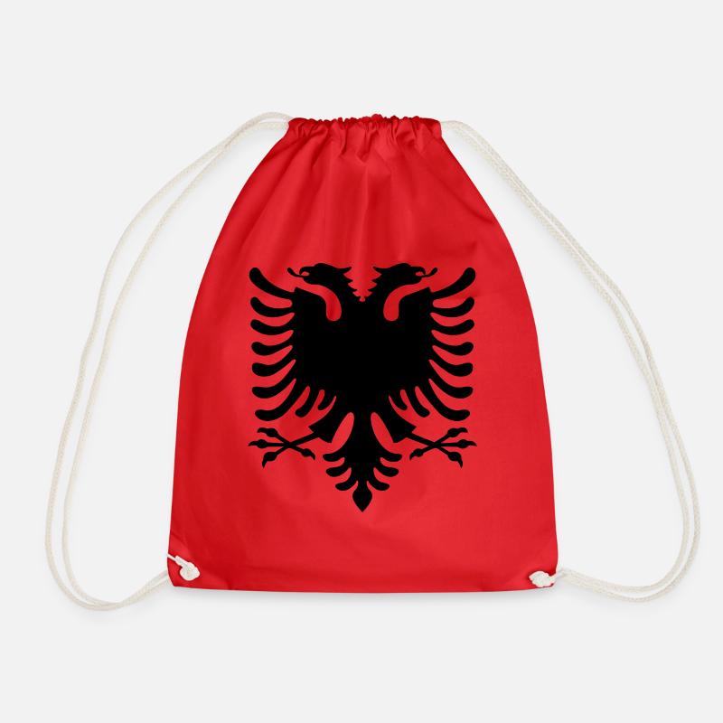 Drapeau de l'Albanie double aigle - Sac de sport léger - rouge