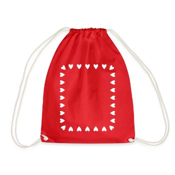 Frames made of hearts - Drawstring Bag - red - Front