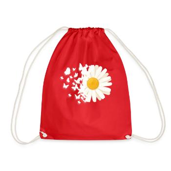 Marguerites Daisy Summer Daisies Flower Garden - Drawstring Bag - red - Front