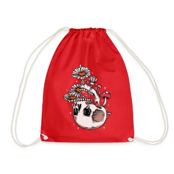 Collectionneur de champignons Skull Morel Mycologue Porcini - Sac de sport léger - rouge - Devant