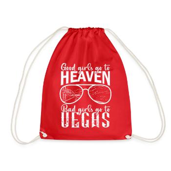 Good Girls Go To Heaven Bad Girls Go To Vegas Trip - Drawstring Bag - red - Front